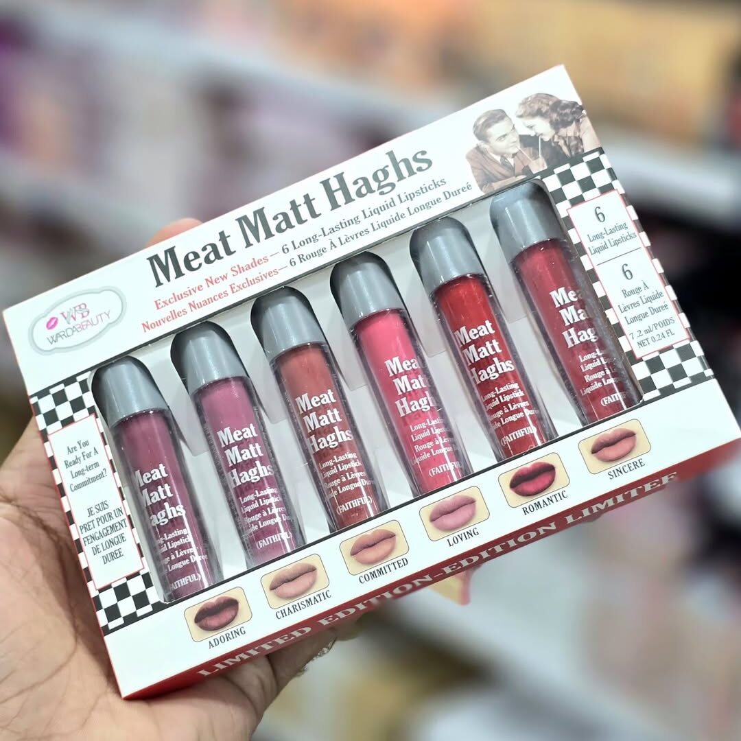 WardaBeauty Meat Matte Haghs 6pc Matte LipGloss Set